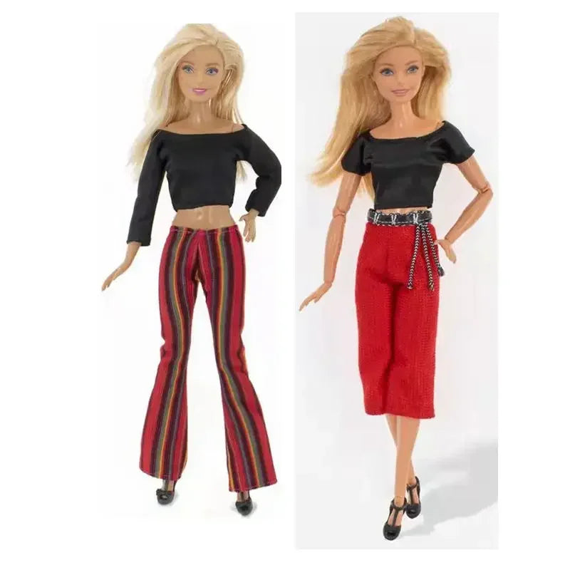 1/6 BJD Clothes for Barbie Doll Outfits Shirt Crop Tops Trousers Pants 11.5" Dolls Accessories for Barbie Clothes Kids Toys Gift