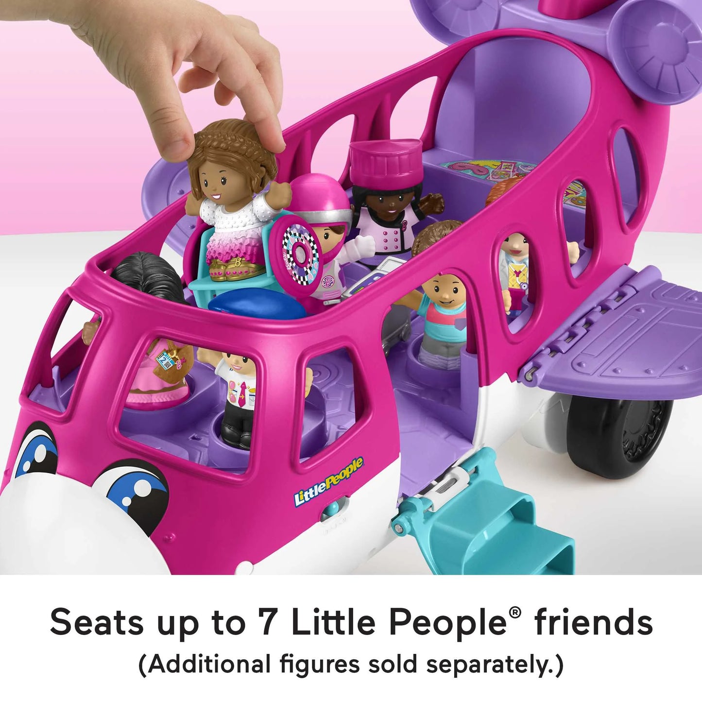 Barbie Toy Airplane with Lights Music and 3 Figures, Little Dream Plane, Toddler Toys