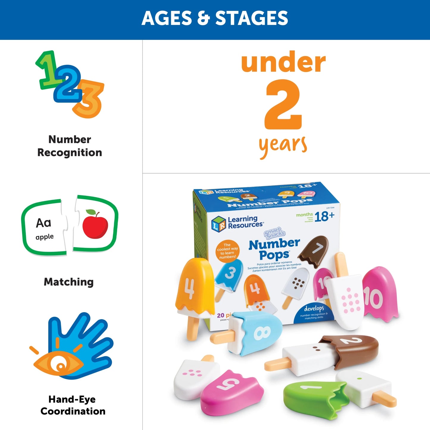 Smart Snacks Number Pops Set, Preschool Toys, Ages 2+