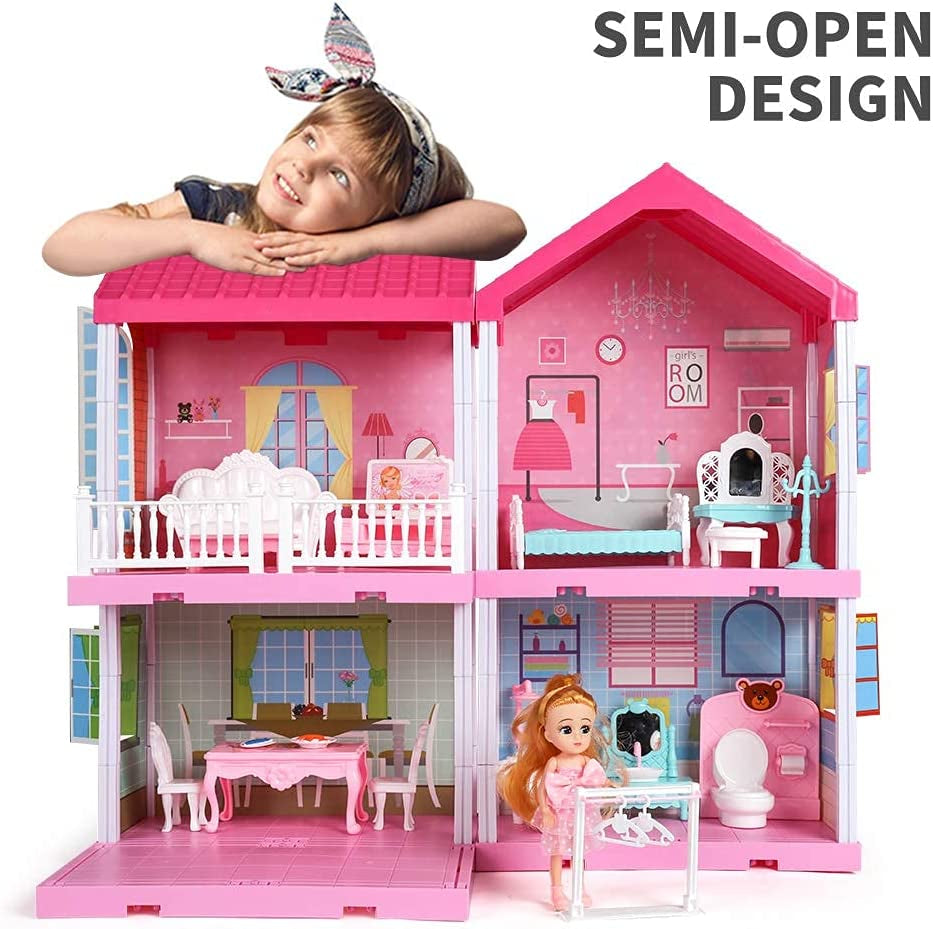 Casa Mansion De Muñecas Barbie Para Niñas Con Accesorios Incluidos 4 Habitacione