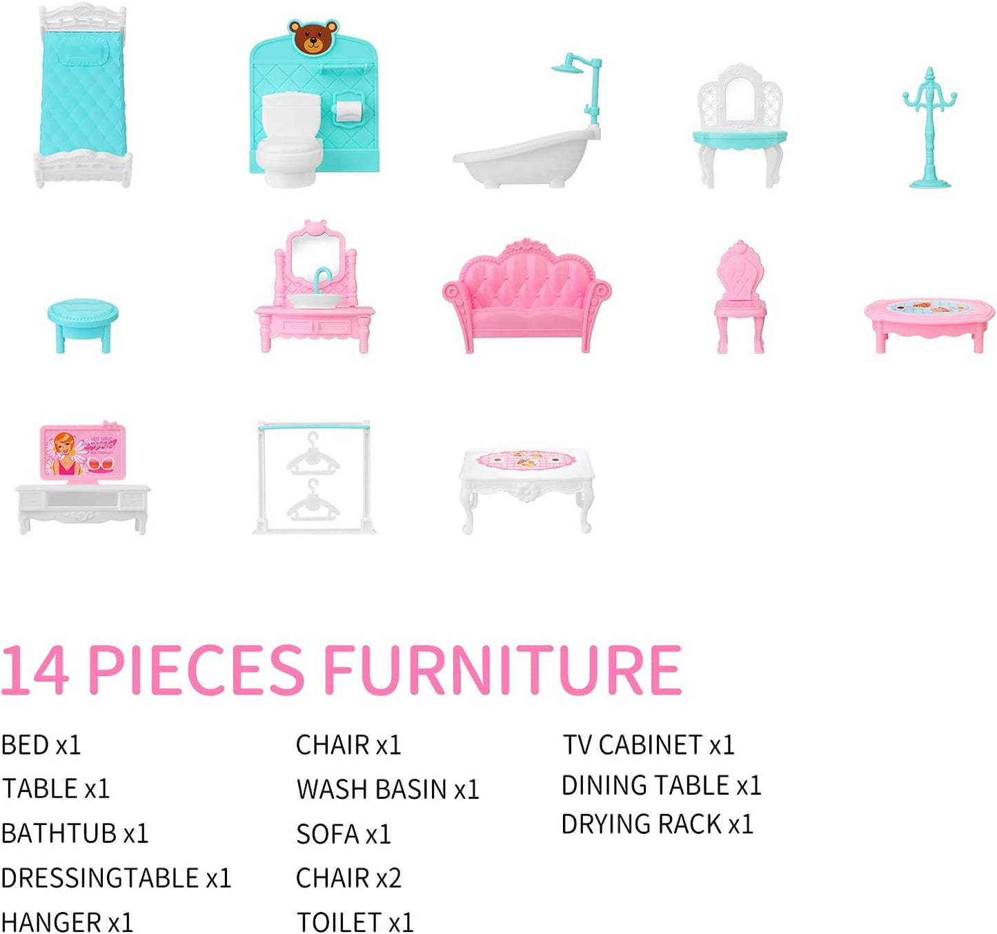 Casa Mansion De Muñecas Barbie Para Niñas Con Accesorios Incluidos 4 Habitacione
