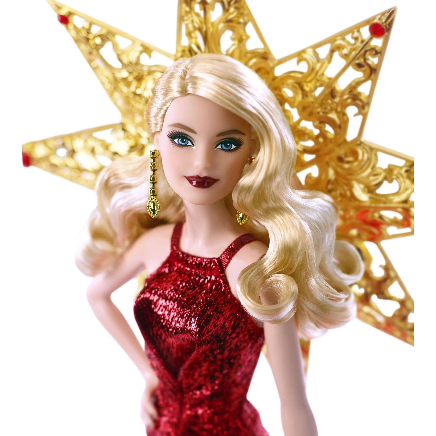Collector 2017 Holiday Doll, Blonde, with Star Adornment