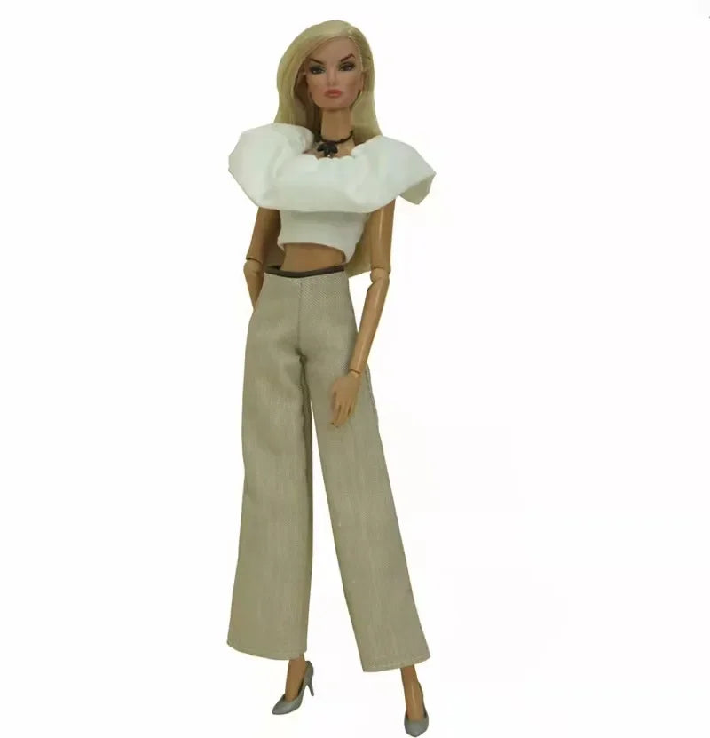 1/6 BJD Clothes for Barbie Doll Outfits Shirt Crop Tops Trousers Pants 11.5" Dolls Accessories for Barbie Clothes Kids Toys Gift