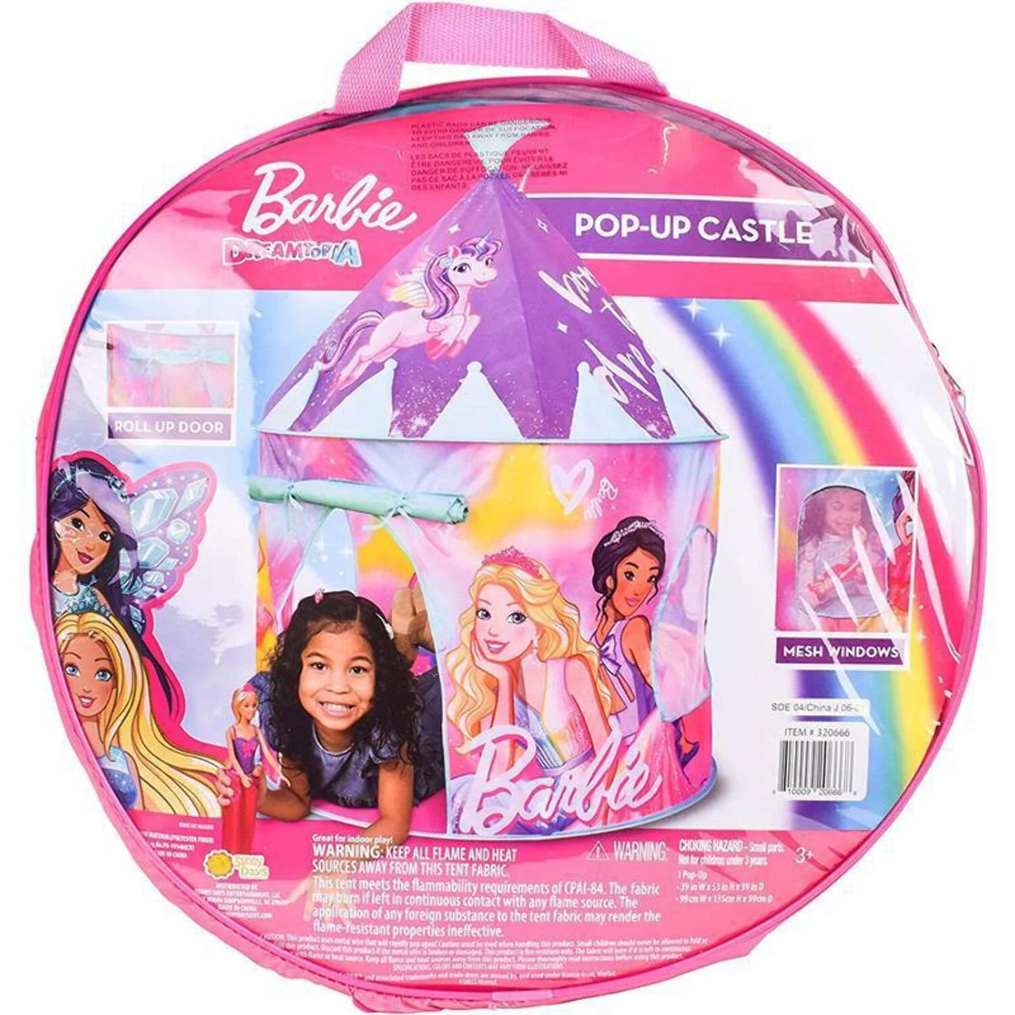 Sunny Days - Barbie Pop up Castle Dreamtopia Pink Princess Play Tent