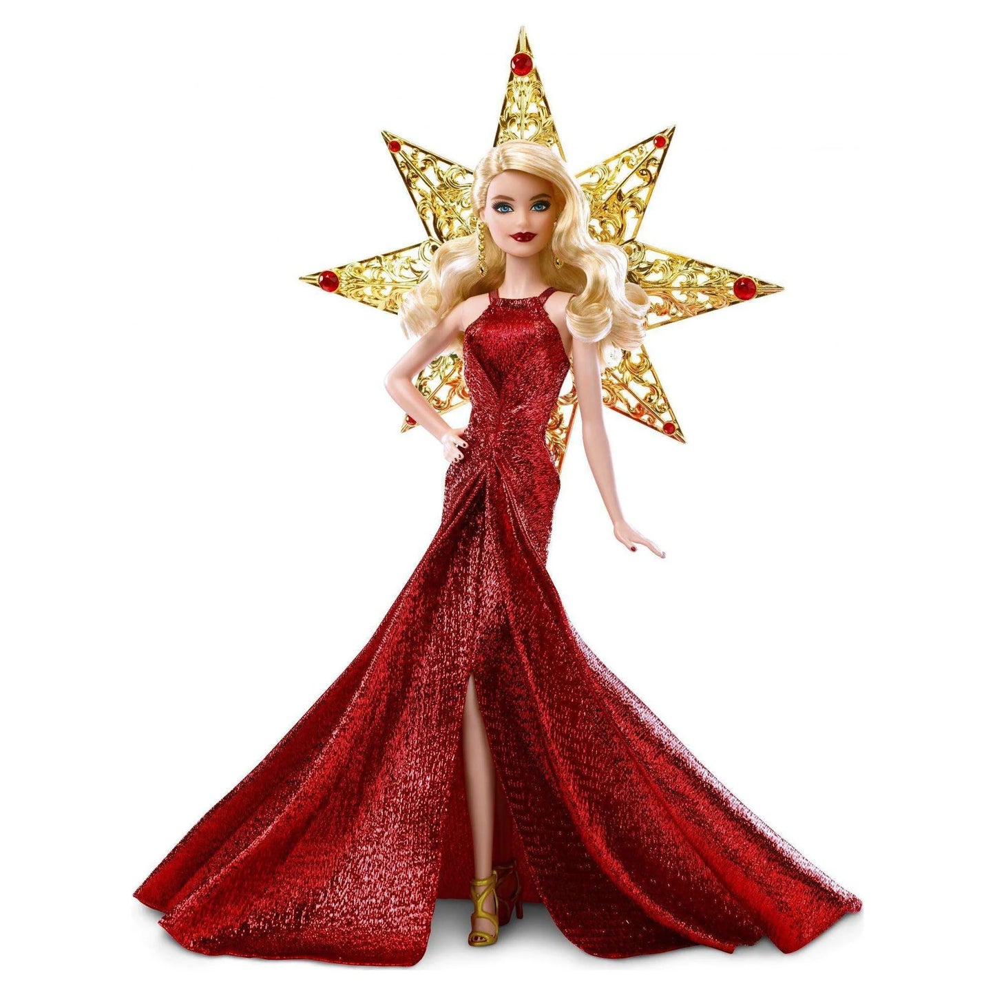Collector 2017 Holiday Doll, Blonde, with Star Adornment