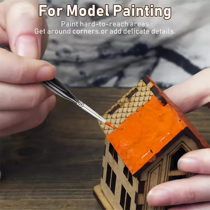 11/22Pcs Fine Detail Paint Brush Set - Sturdy & Precise Miniature Brushes - Ideal for Warhammer 40K, Model & Art Painting