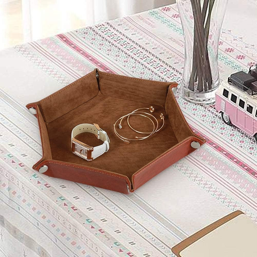 4 Pieces Dice Tray Set 8 Inch Dice Rolling Tray Folding Dice Tray Holder for RPG DND Table Games Double Sided PU Leather Tray