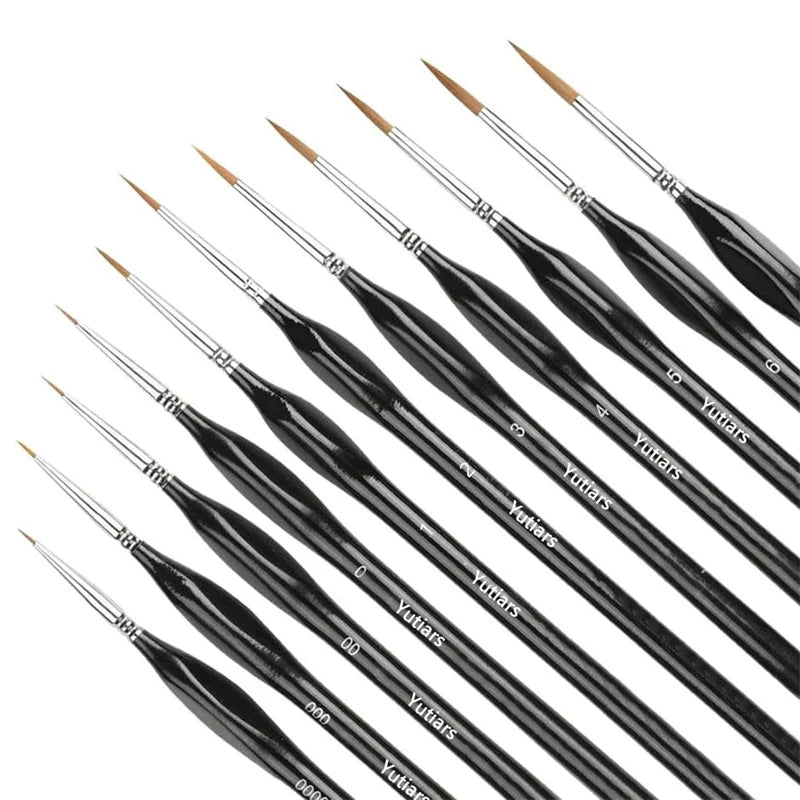 11/22Pcs Fine Detail Paint Brush Set - Sturdy & Precise Miniature Brushes - Ideal for Warhammer 40K, Model & Art Painting