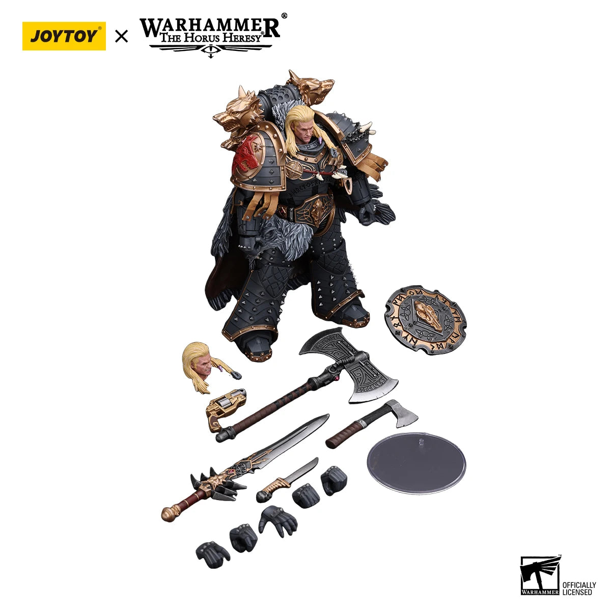 JOYTOY Warhammer 40K 1/18 Action Figures Anime 18Cm Space Wolves Leman Russ Primarch of the Vith Legion