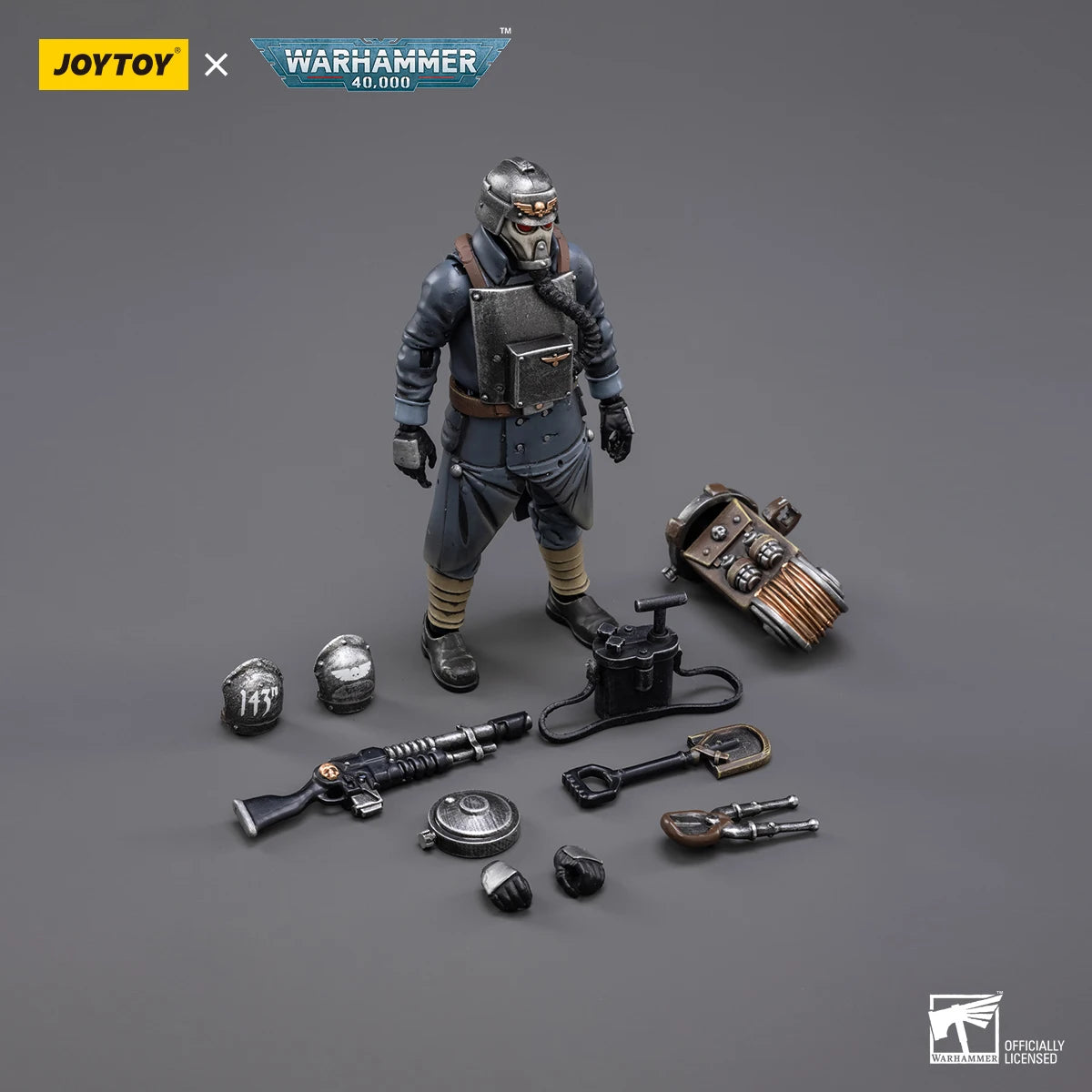 JOYTOY Warhammer 40K 1/18 Action Figure Astra Militarum Death Korps of Krieg Veteran Squad Anime Figures Toys Model