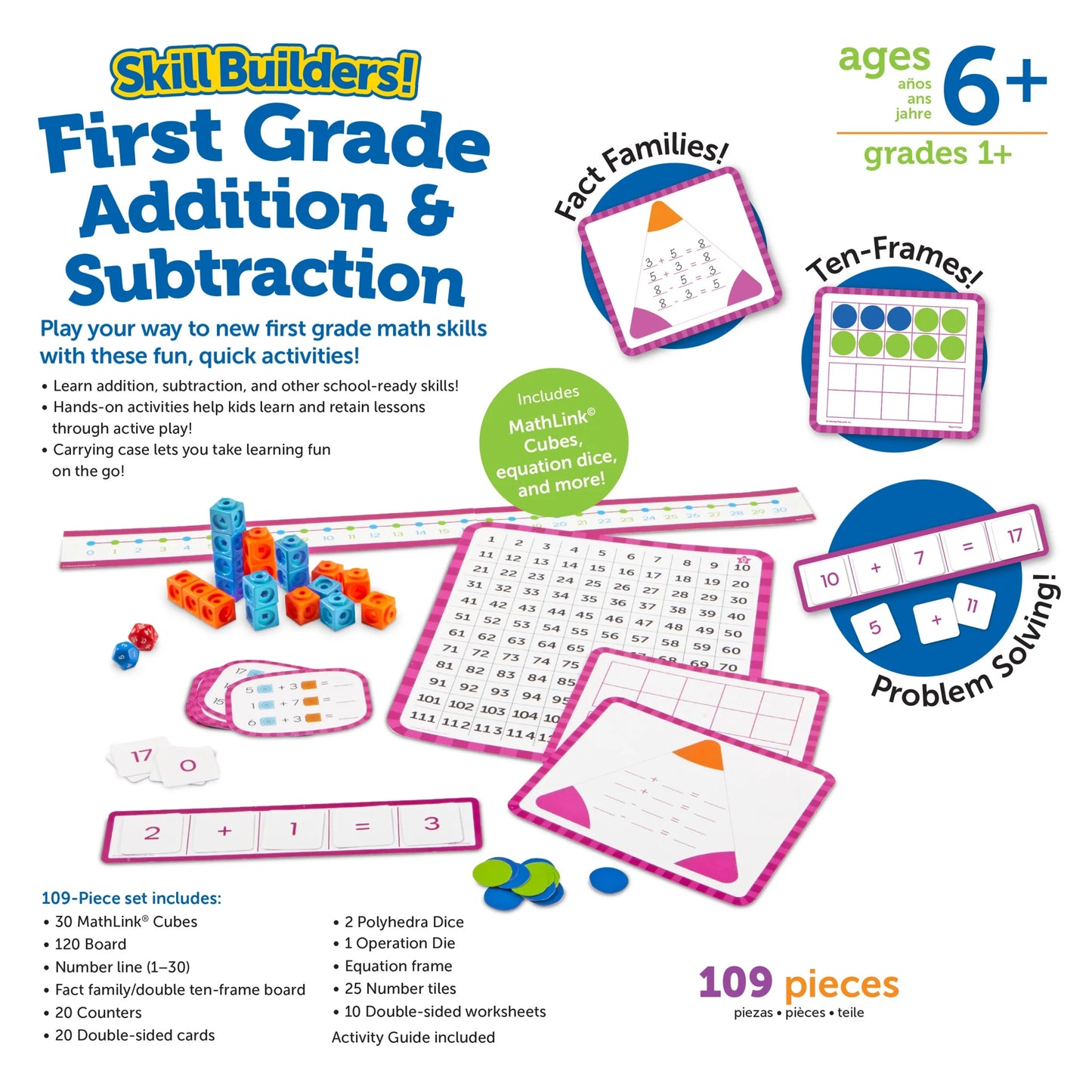 Skill Builders! 1St Grade Addition and Subtraction, Classroom Supplies, Homeschool Curriculum, Ages 6 and Up