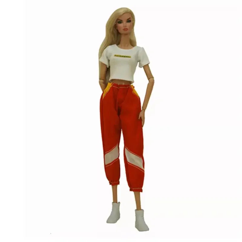 1/6 BJD Clothes for Barbie Doll Outfits Shirt Crop Tops Trousers Pants 11.5" Dolls Accessories for Barbie Clothes Kids Toys Gift