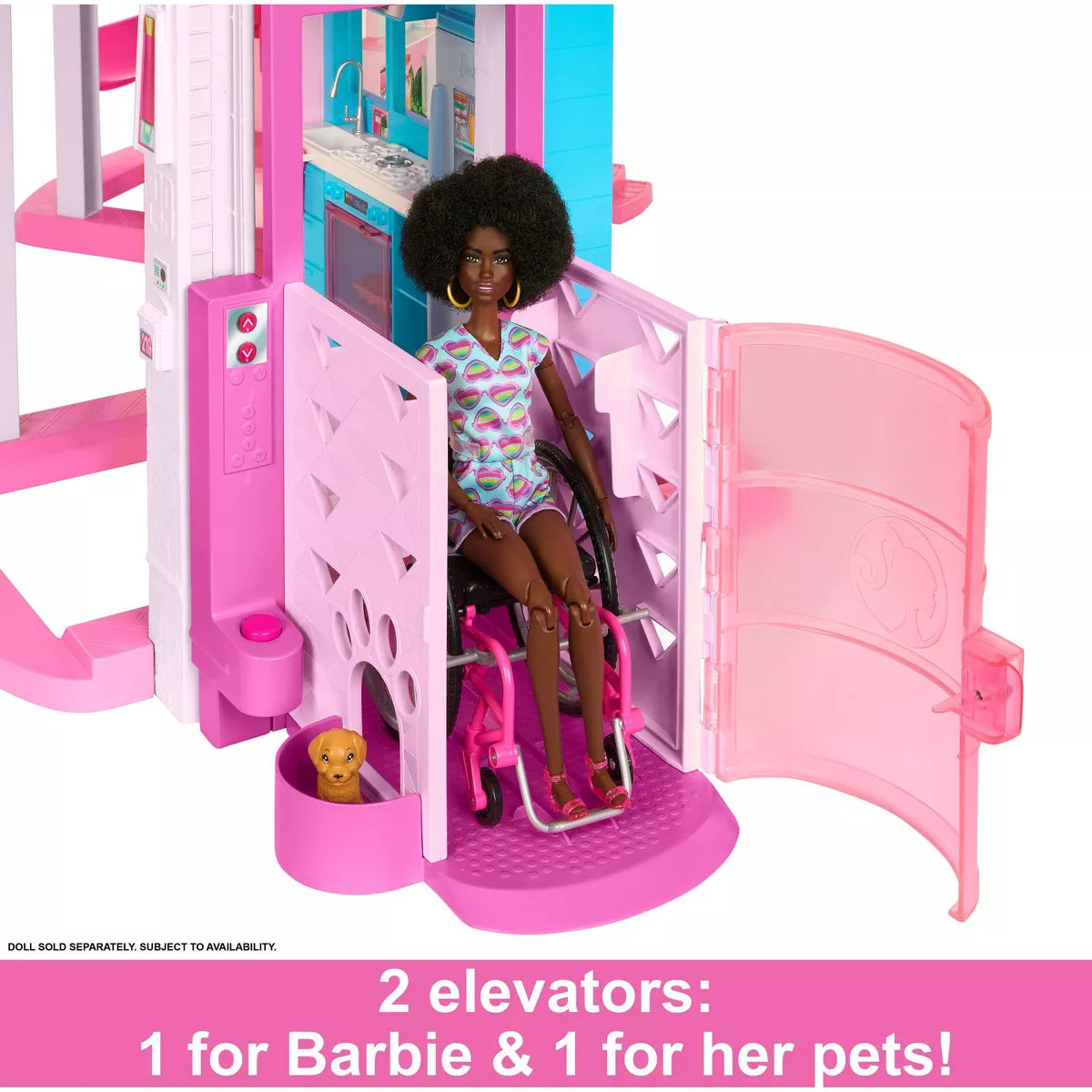 Barbie Dreamhouse Pool Party Doll House with 75+ Pc, 3 Story Slide: Adult Assembly, Fits 12 Inch Dolls