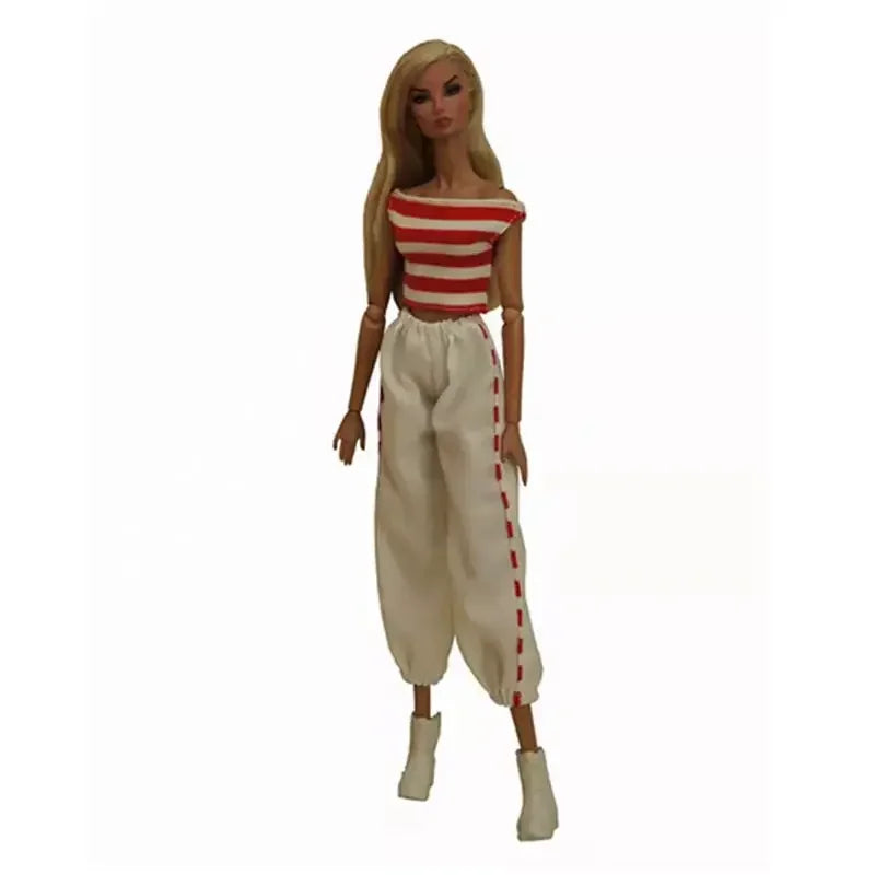1/6 BJD Clothes for Barbie Doll Outfits Shirt Crop Tops Trousers Pants 11.5" Dolls Accessories for Barbie Clothes Kids Toys Gift