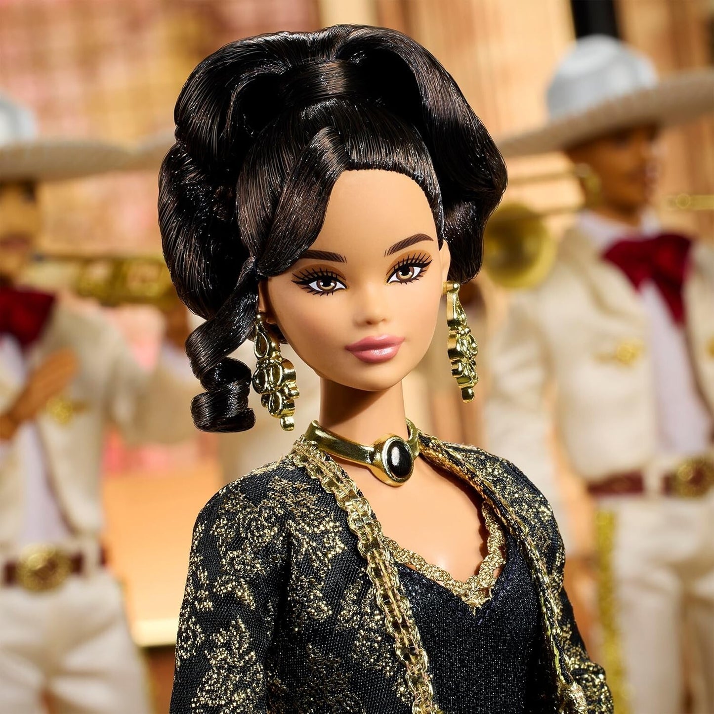 Barbie Signature Juan Gabriel Collectible Doll in Chic Black and Gold Suit NEW