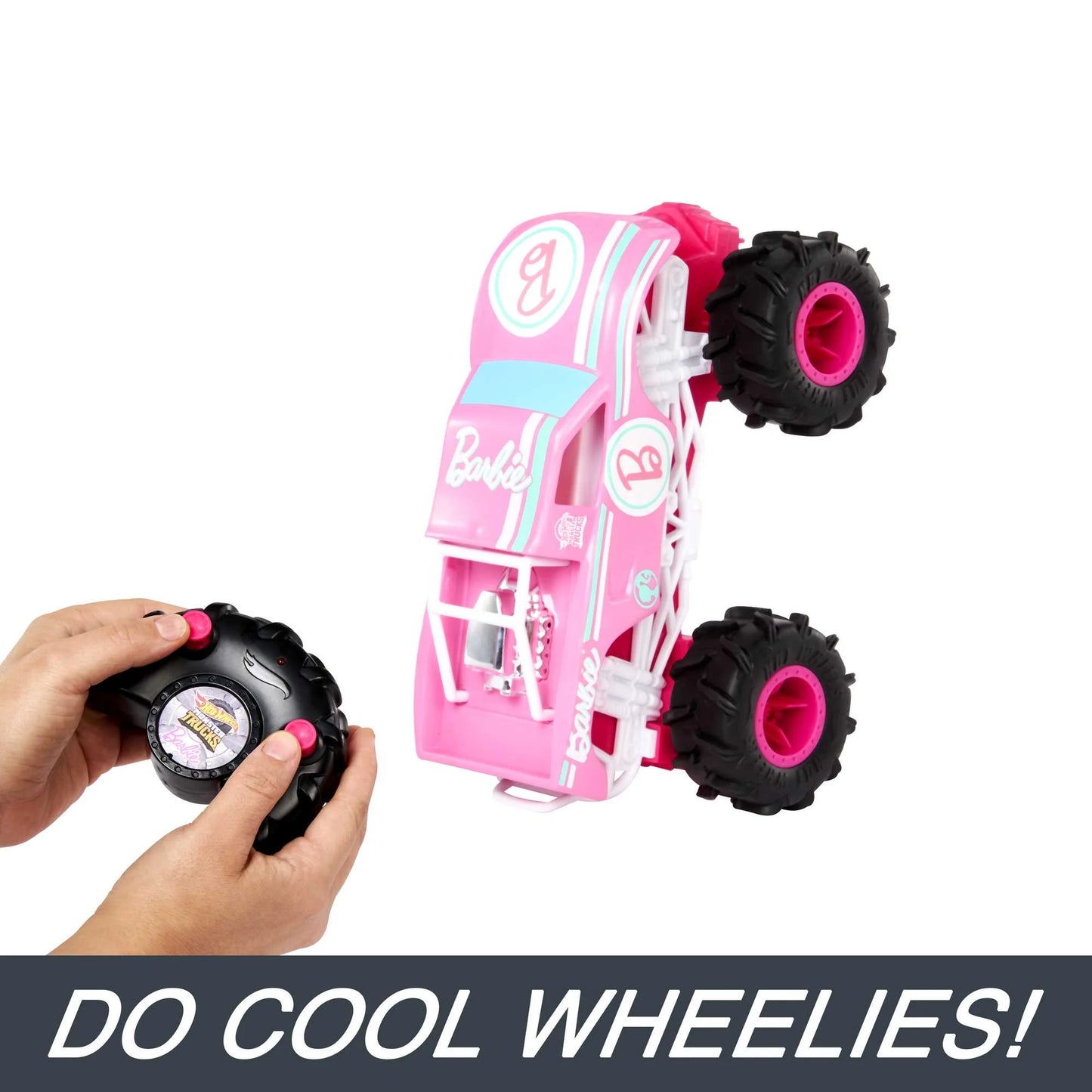 Barbie Monster Truck RC, Battery-Powered Remote-Control Toy Truck in 1:24 Scale