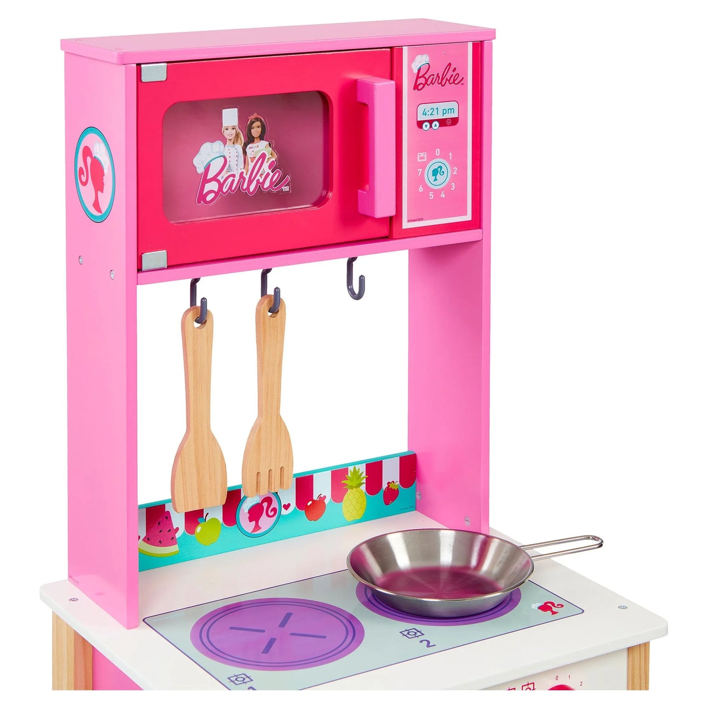 Barbie Epic Chef Wooden Toy Kitchen Playset for Kids 3 and Up