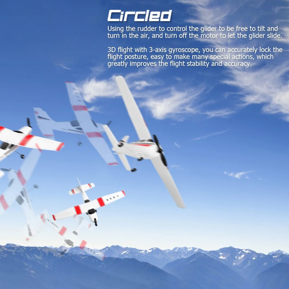 F949S RC Airplane 2.4G Plane RC Aircraft 3CH Remote Control EPP Airplane Miniature Model Plane Outdoor Toy 1 Batteries