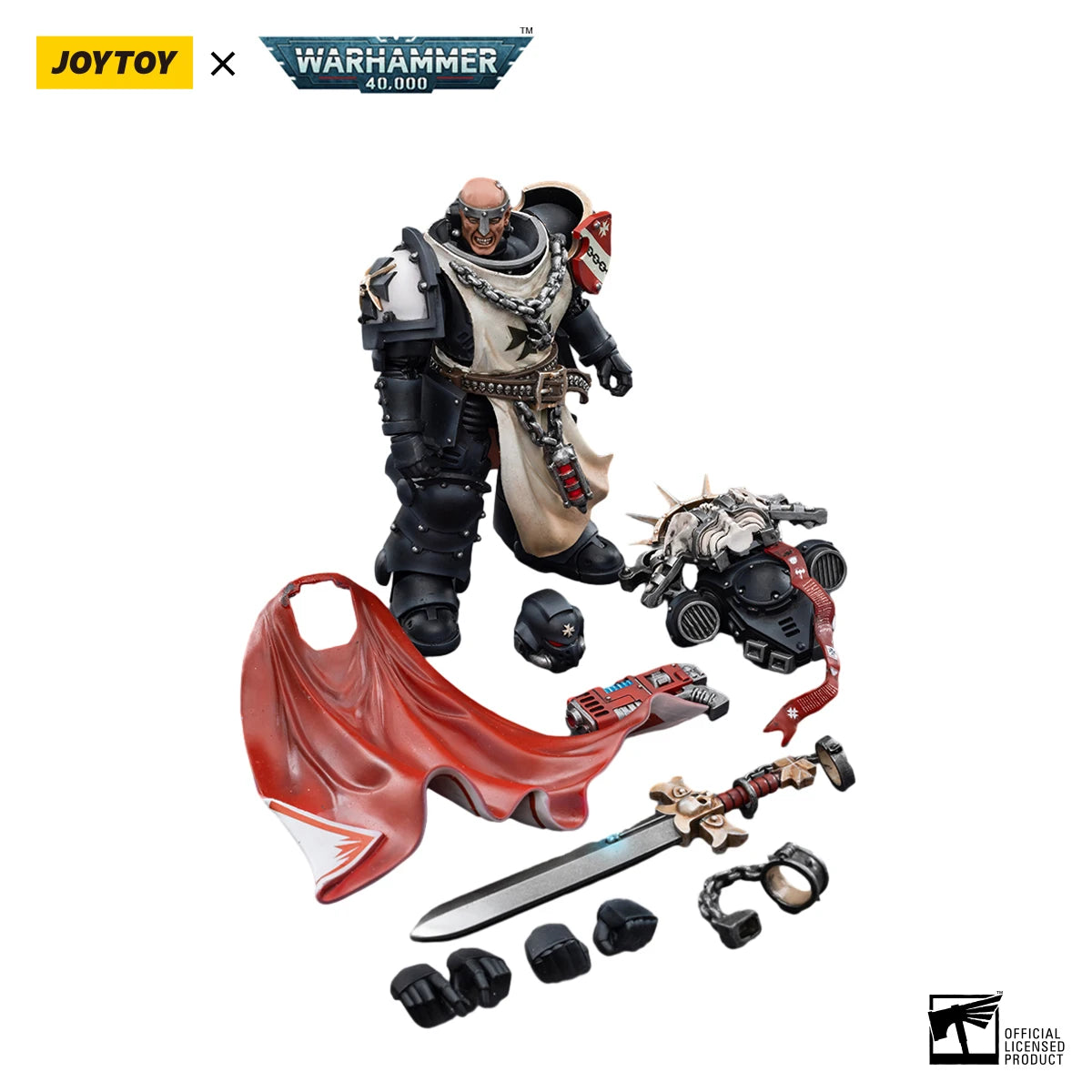 JOYTOY Warhammer 40K 1/18 Action Figure Black Templars Marshal Baldeckrath Anime Figures Toys Model