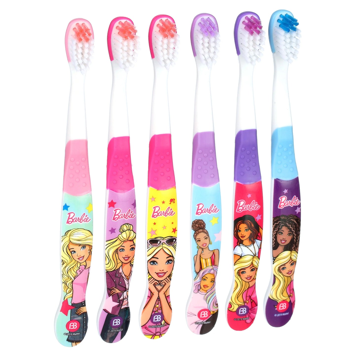 Barbie Kids Toothbrushes, Manual Toothbrushes for Kids, Toothbrush for Toddlers 2-4 Years, Soft Toothbrushes, 6PK