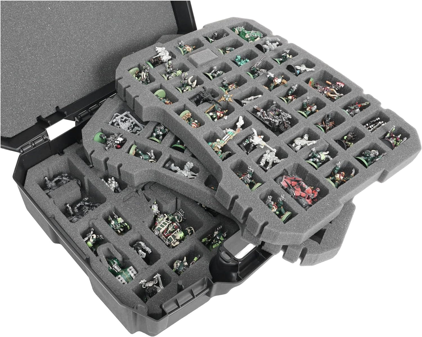Case Club 134+ Miniature Figurine Hard Shell Carrying Case - Fits Warhammer 40K,