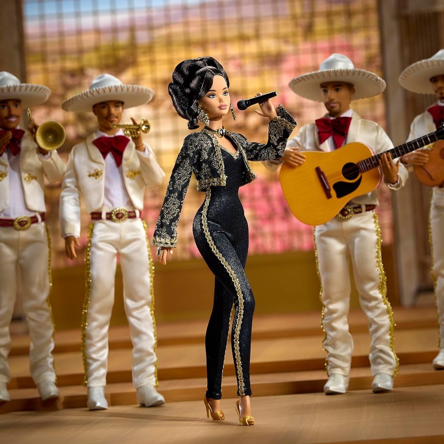Barbie Signature Juan Gabriel Collectible Doll in Chic Black and Gold Suit NEW