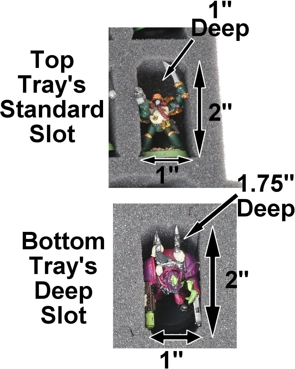 Case Club 134+ Miniature Figurine Hard Shell Carrying Case - Fits Warhammer 40K,
