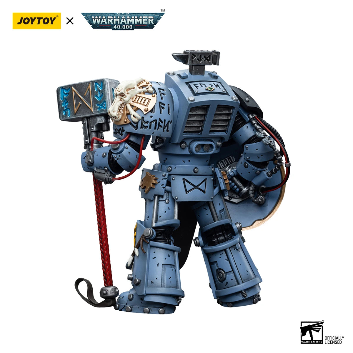 JOYTOY Warhammer 40K 1/18 Action Figure Space Wolves Arjac Rockfist Anime Figures Toys Model