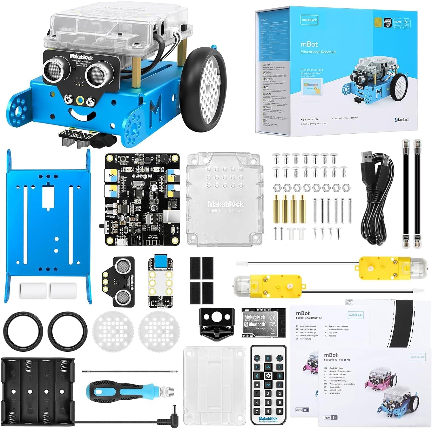 Mbot Robot Kit, Robotics for Kids Ages 8-12 Learn to Code with Scratch & Arduino, STEM Toys Science Kits for Kids Age 8-12 Boys and Girls Age 8+