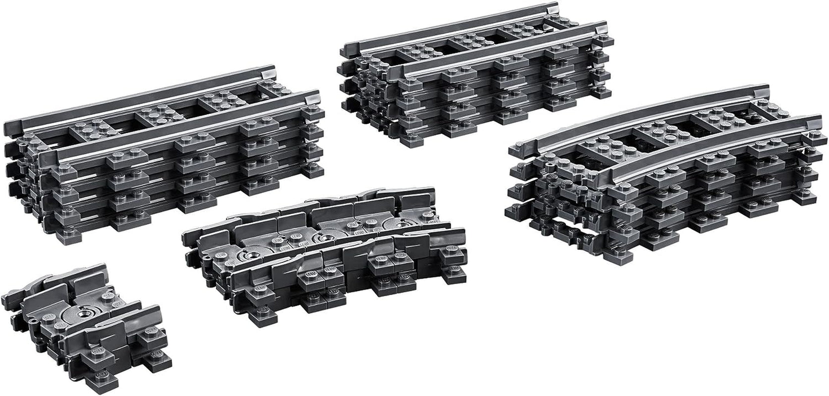 LEGO City Tracks - Train Track Expansion Set - Additional 20 Pieces Compatible W