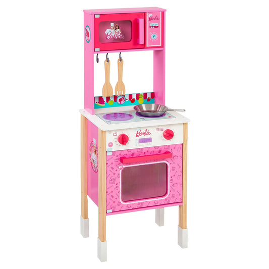 Barbie Epic Chef Wooden Toy Kitchen Playset for Kids 3 and Up