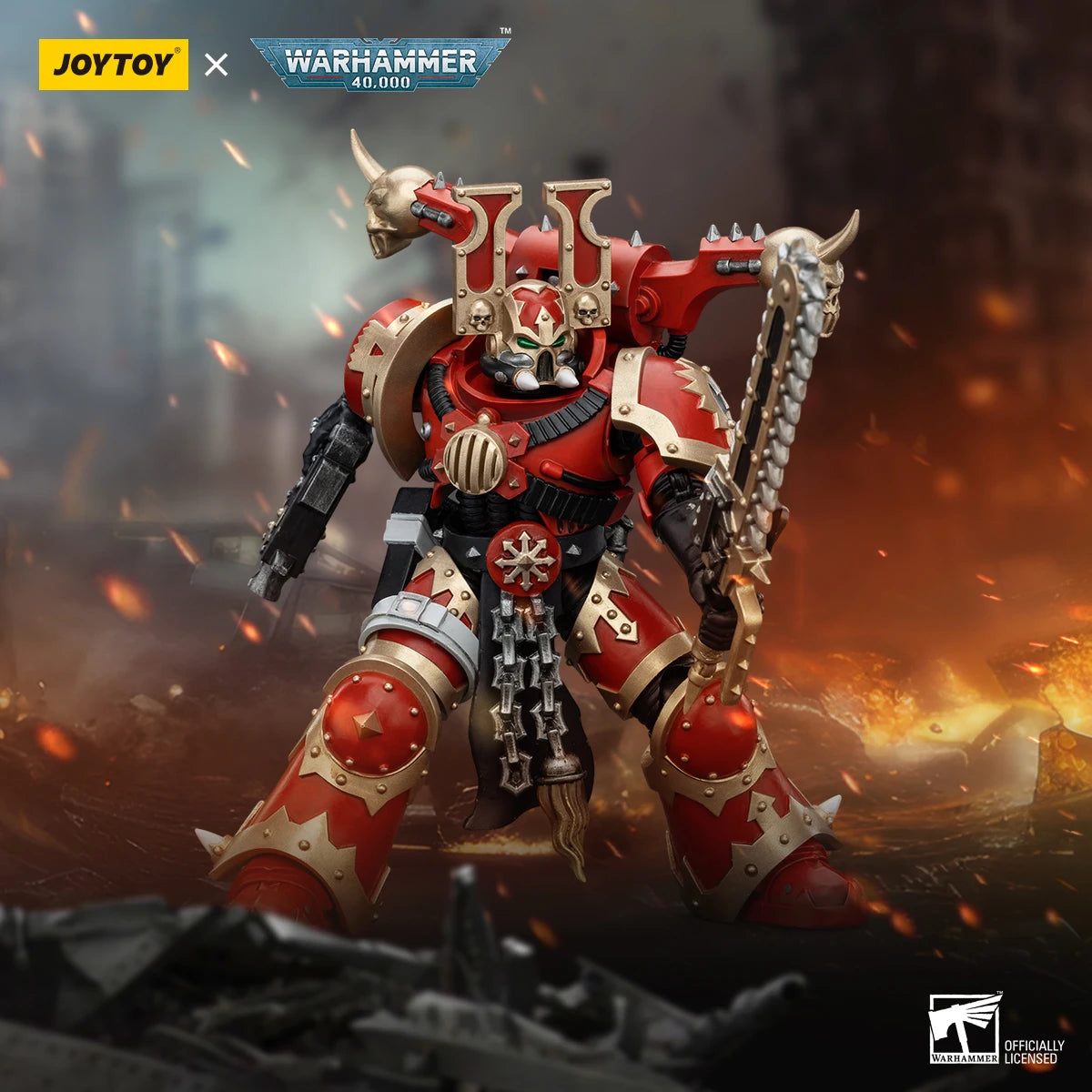 JOYTOY Warhammer 40K 1/18 Action Figure World Eaters Khorne Berzerker 5 Anime Figures Toys Model