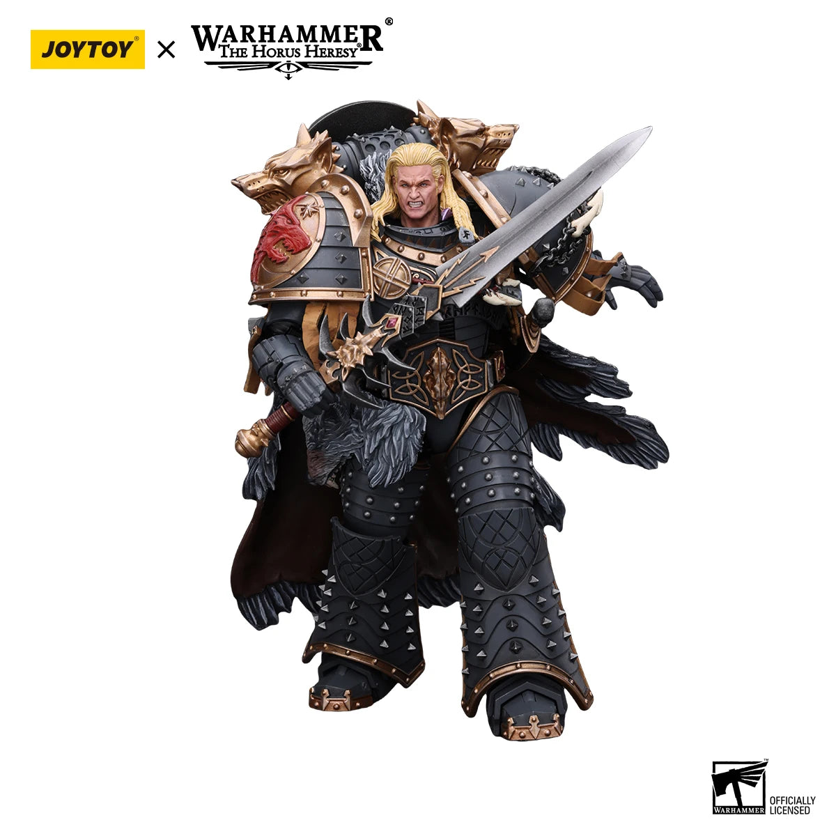 JOYTOY Warhammer 40K 1/18 Action Figures Anime 18Cm Space Wolves Leman Russ Primarch of the Vith Legion