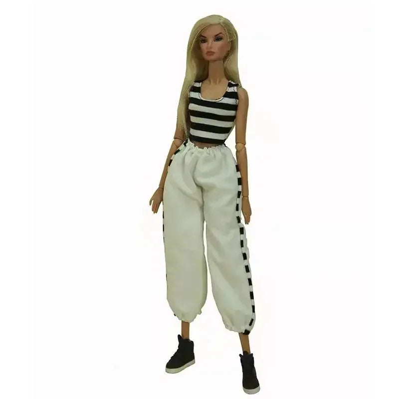 1/6 BJD Clothes for Barbie Doll Outfits Shirt Crop Tops Trousers Pants 11.5" Dolls Accessories for Barbie Clothes Kids Toys Gift