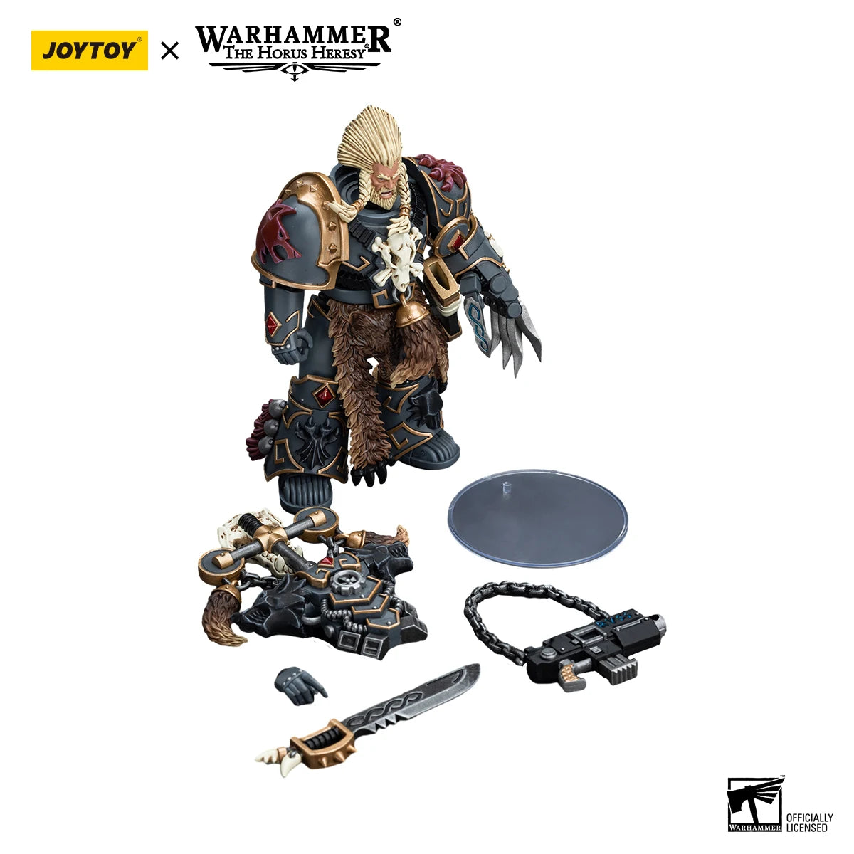 JOYTOY Warhammer 40K 1/18 Action Figures Anime 13.5Cm Space Wolves Geigor Fell-Hand Collection Model Toys