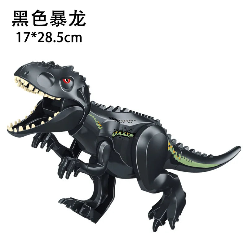 Jurassic World 3 Brutal Raptor Building Blocks Dinosaur Bricks Tyrannosaurus Indominus I-Rex Assemble Toy for Children