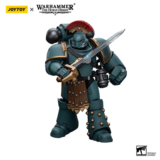 JOYTOY Warhammer 40K 1/18 Action Figure Sons of Horus MKIV Tactical Squad Sergeant with Power Fist Anime Figures Toys Model