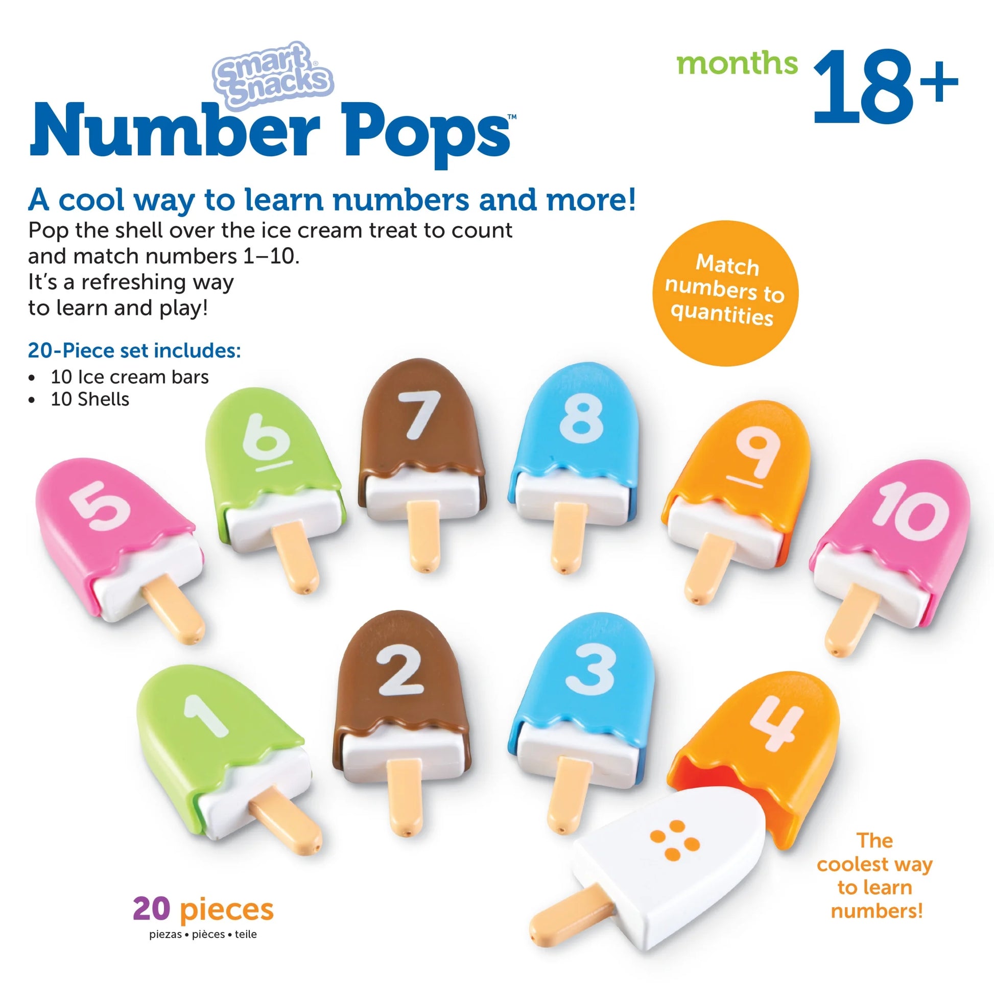 Smart Snacks Number Pops Set, Preschool Toys, Ages 2+