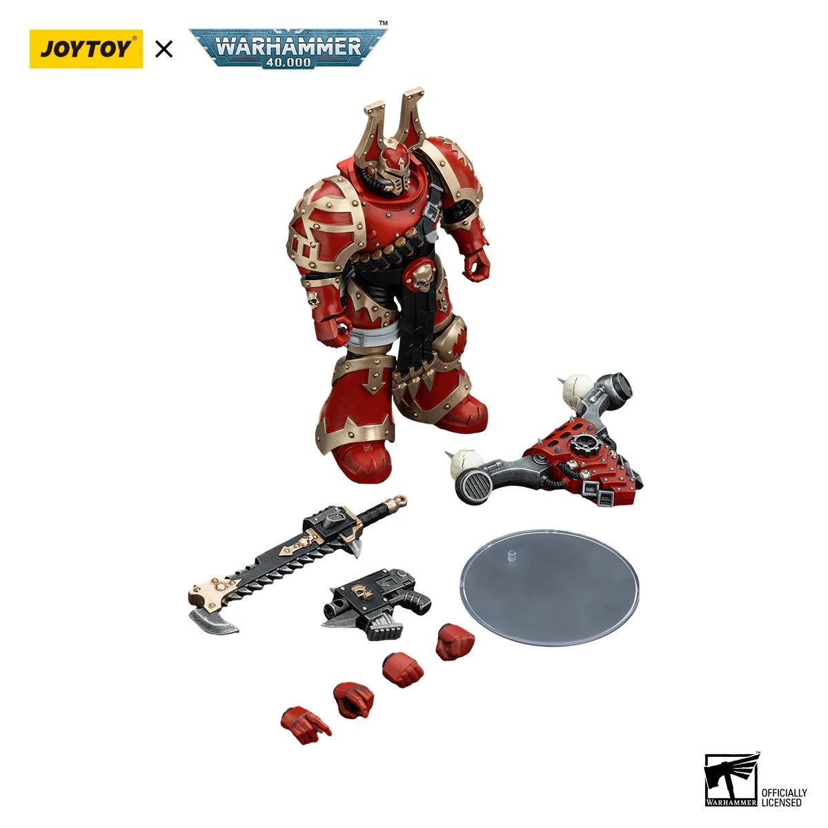 JOYTOY Warhammer 40K 1/18 Action Figure World Eaters Khorne Berzerker 2 Anime Figures Toys Model