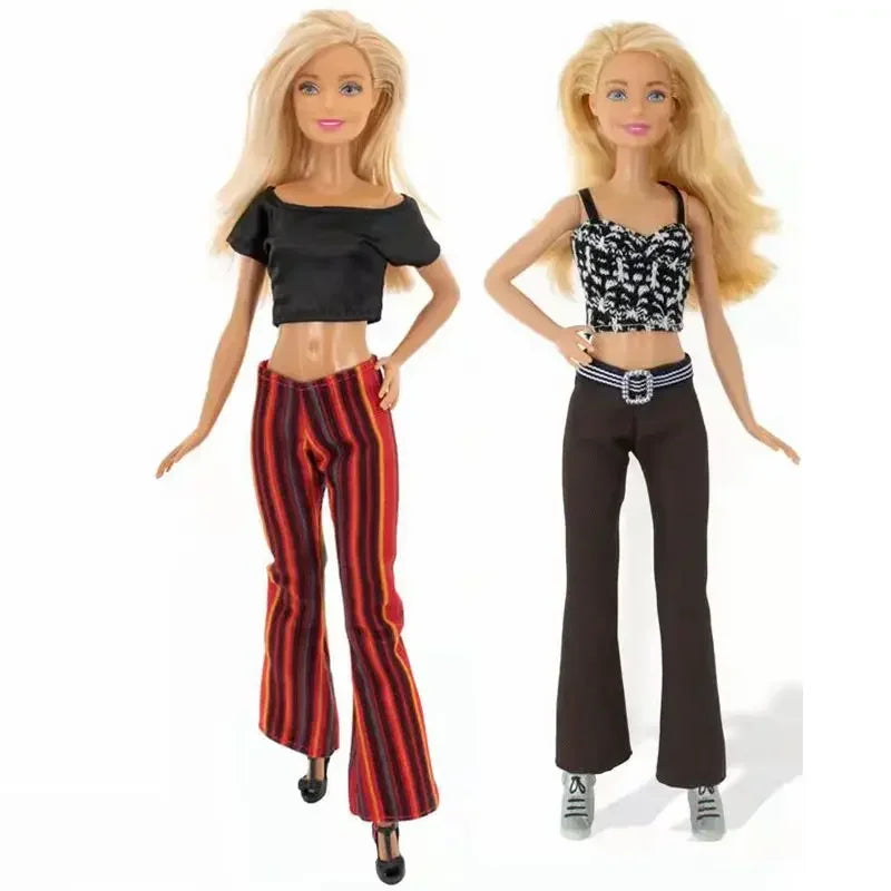 1/6 BJD Clothes for Barbie Doll Outfits Shirt Crop Tops Trousers Pants 11.5" Dolls Accessories for Barbie Clothes Kids Toys Gift