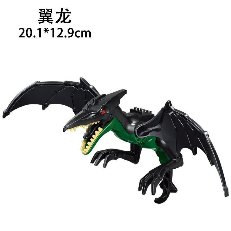 Jurassic World 3 Brutal Raptor Building Blocks Dinosaur Bricks Tyrannosaurus Indominus I-Rex Assemble Toy for Children