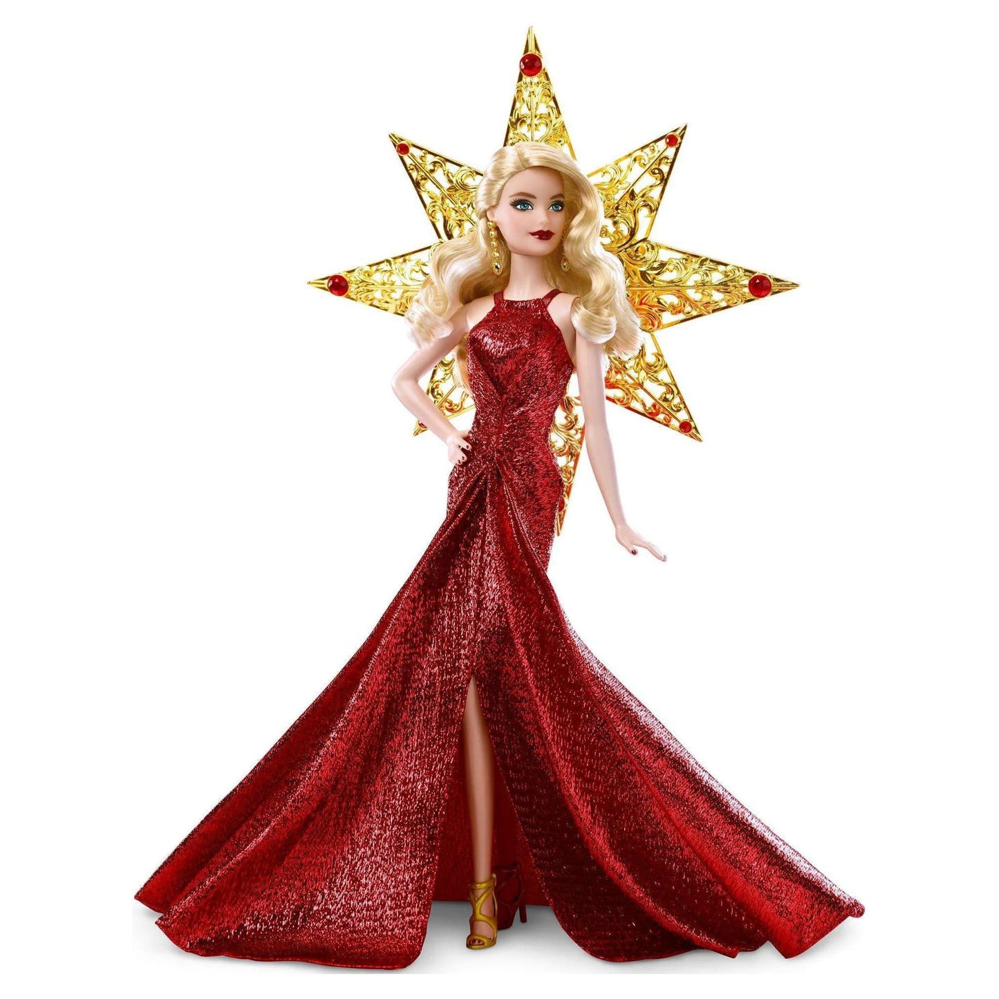Collector 2017 Holiday Doll, Blonde, with Star Adornment
