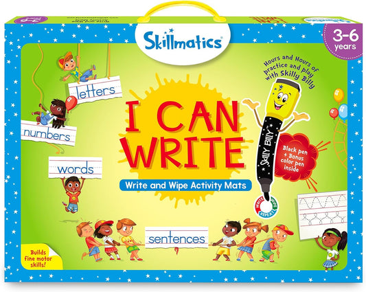 I Can Write - Reusable Preschool Learning Activities, Educational Toy and Game, Back to School Supplies, Gifts for Students, Kids, Toddlers Ages 3, 4, 5, 6