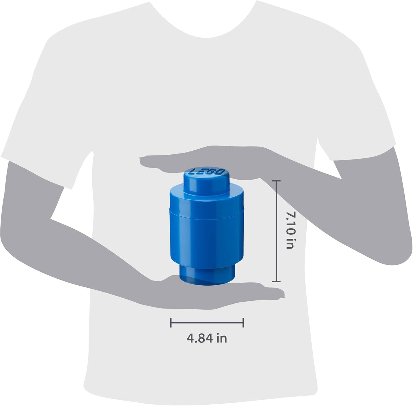 ROOM Copenhagen,  round Brick 1 - Stackable Storage Solution - Bright Blue