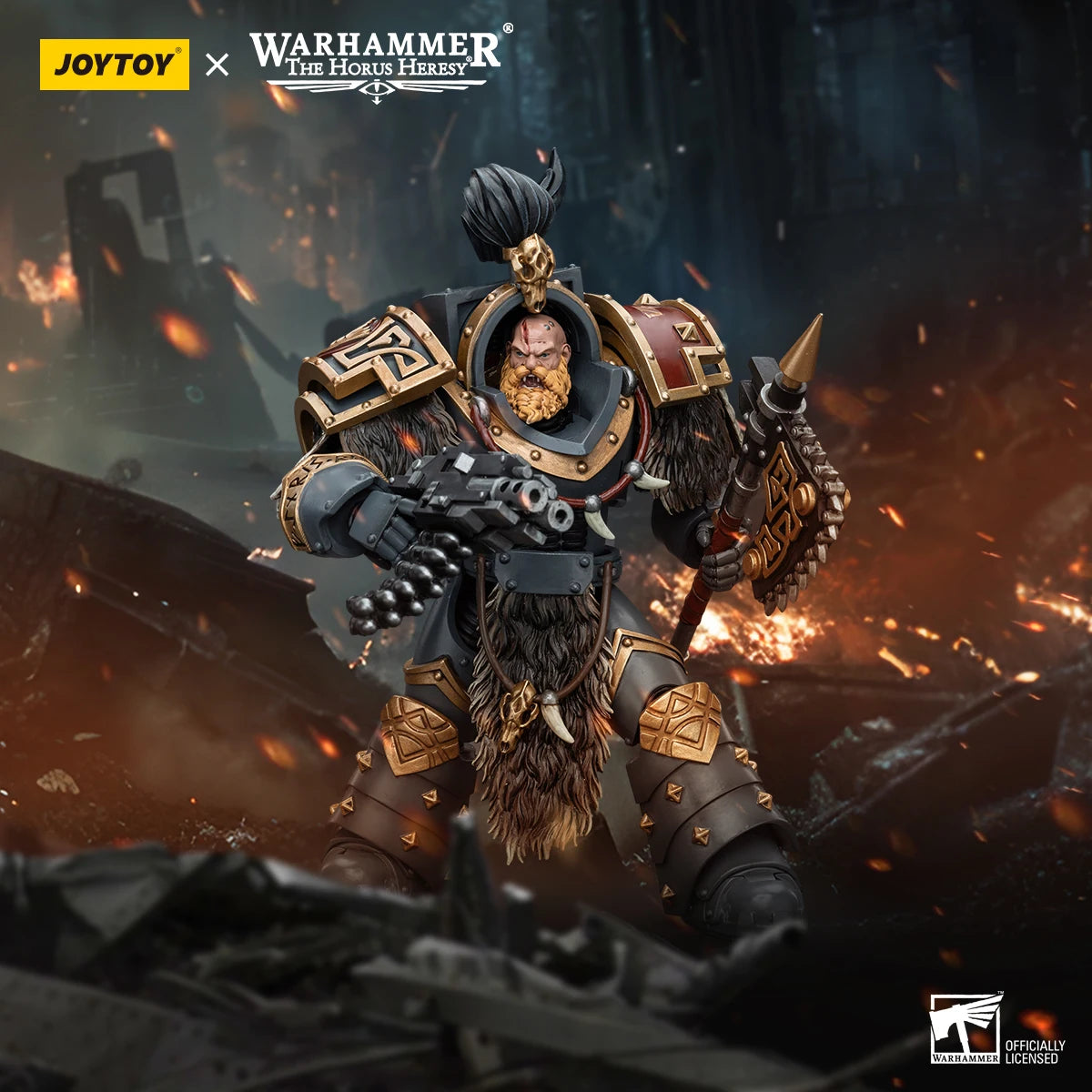 JOYTOY Warhammer 40K 1/18 Action Figure Space Wolves Varagyr Wolf Guard Squad Varagyr Terminator3 Anime Figures Toys Model