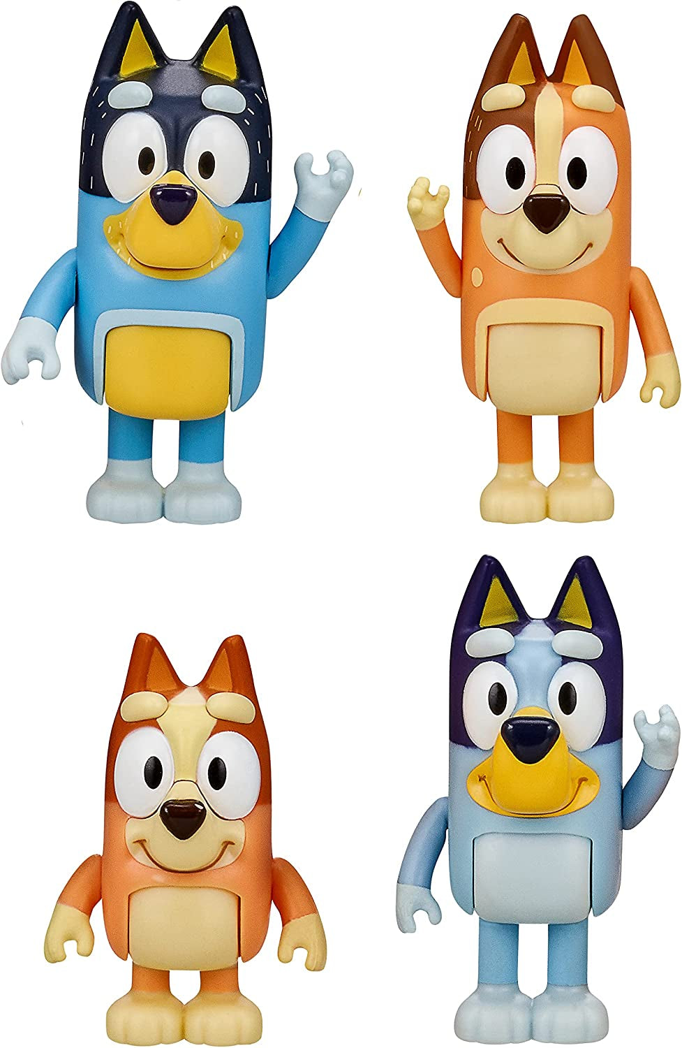 Family Figure 4-Pack – Includes , Bingo, Mum (Chilli) & Dad (Bandit), Poseable Collectible Toys for Kids, Durable Cake Toppers, for Toddlers & Fans, Ages 3+