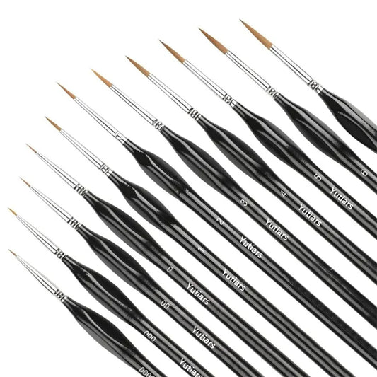 11/22Pcs Fine Detail Paint Brush Set - Sturdy & Precise Miniature Brushes - Ideal for Warhammer 40K, Model & Art Painting