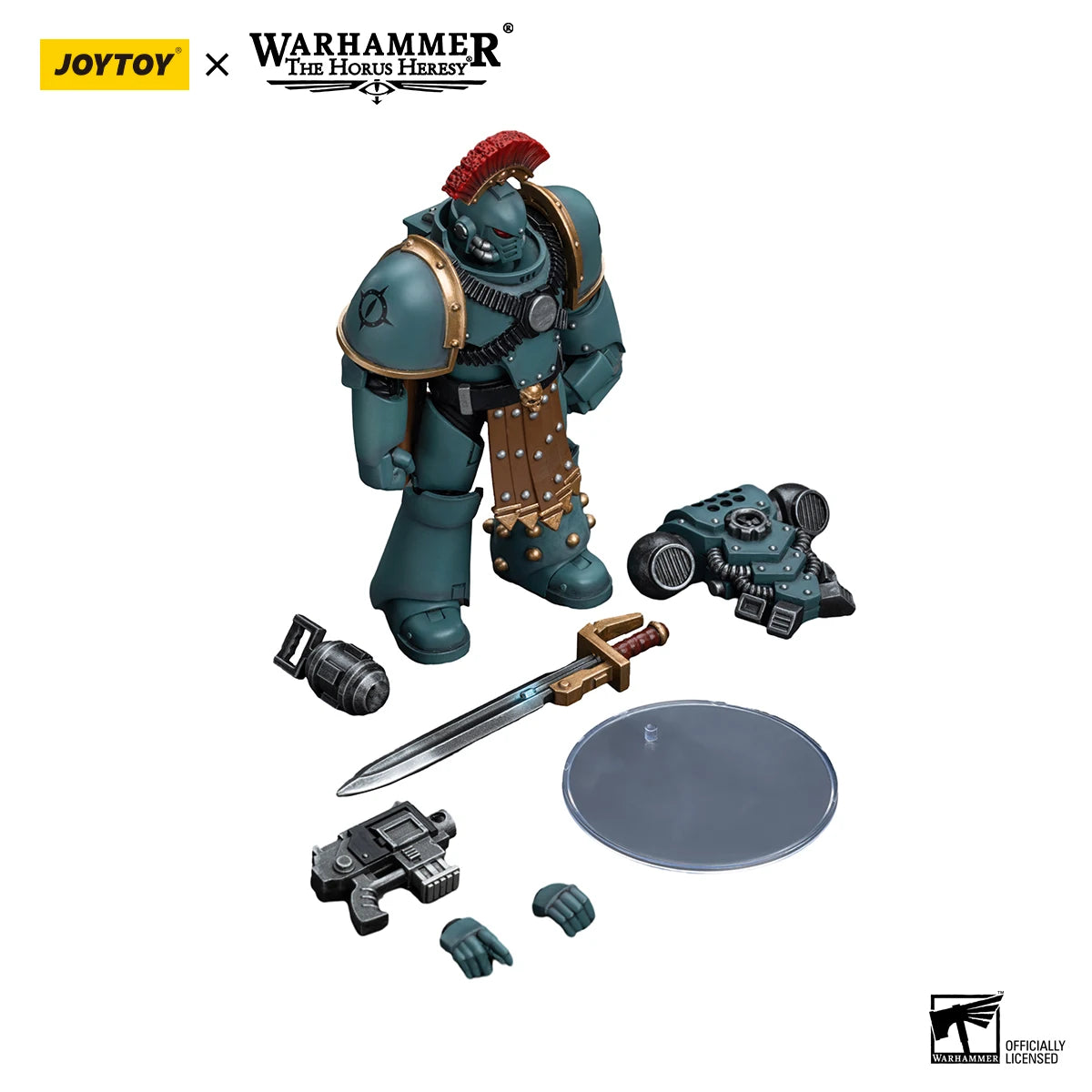 JOYTOY Warhammer 40K 1/18 Action Figure Sons of Horus MKIV Tactical Squad Sergeant with Power Fist Anime Figures Toys Model