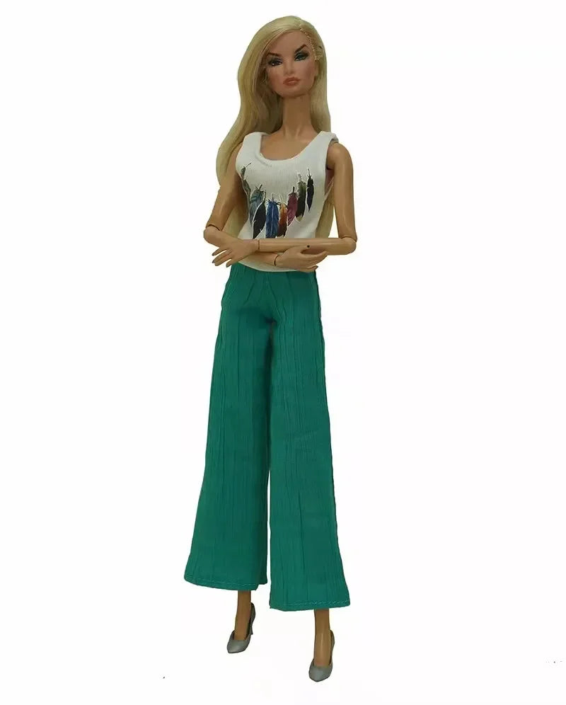 1/6 BJD Clothes for Barbie Doll Outfits Shirt Crop Tops Trousers Pants 11.5" Dolls Accessories for Barbie Clothes Kids Toys Gift