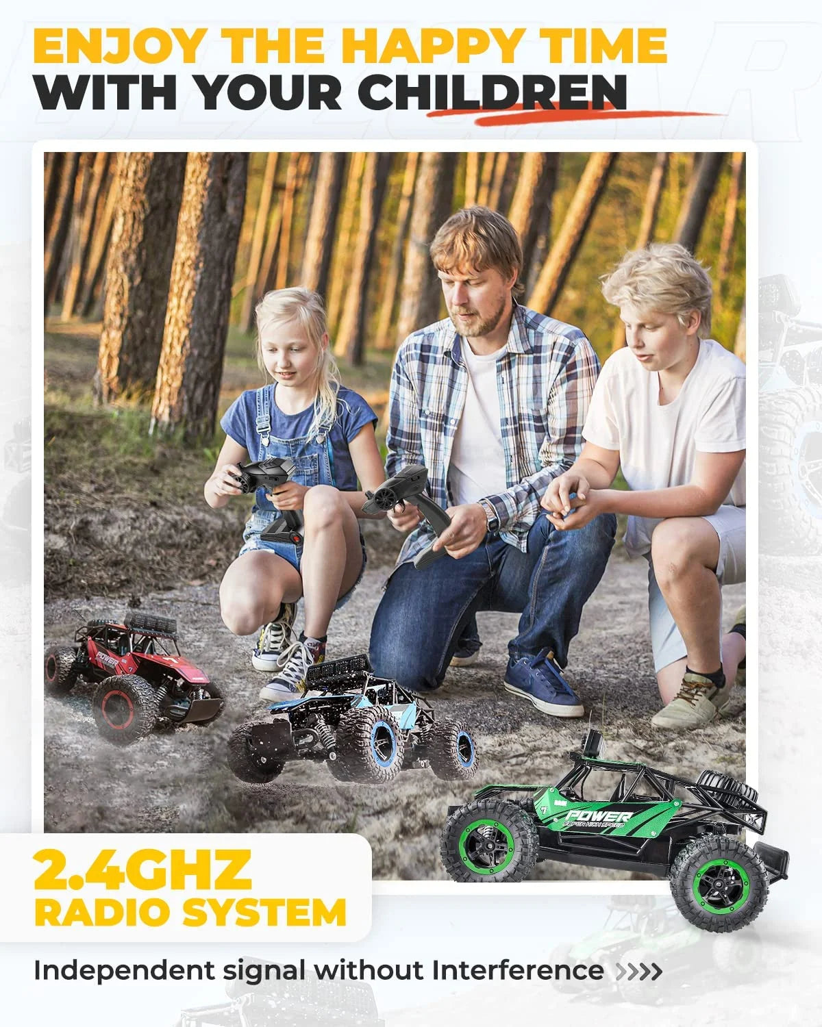 Remote Control Cars, 1:14 RC Cars RC Monster Trucks for Kids Adults, Electronic Boy Toys Age 5-7 8-11 Birthday Gifts